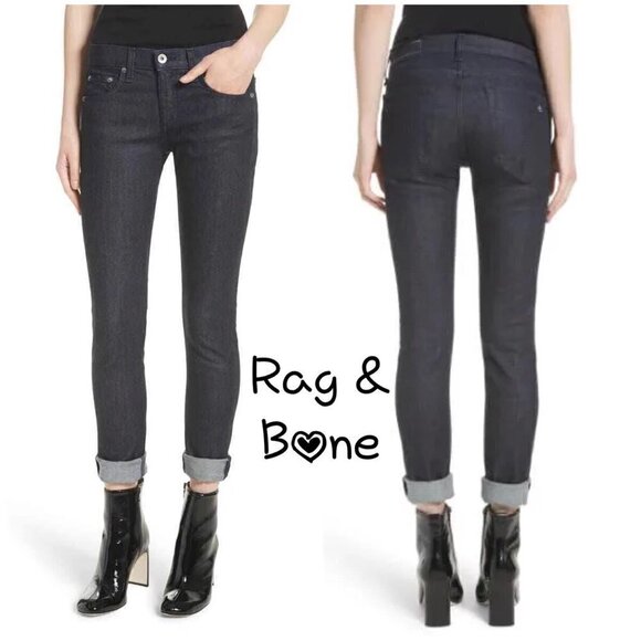 Rag & Bone Dre Low-Rise Slim Boyfriend in indigo sz 24 - Picture 1 of 10